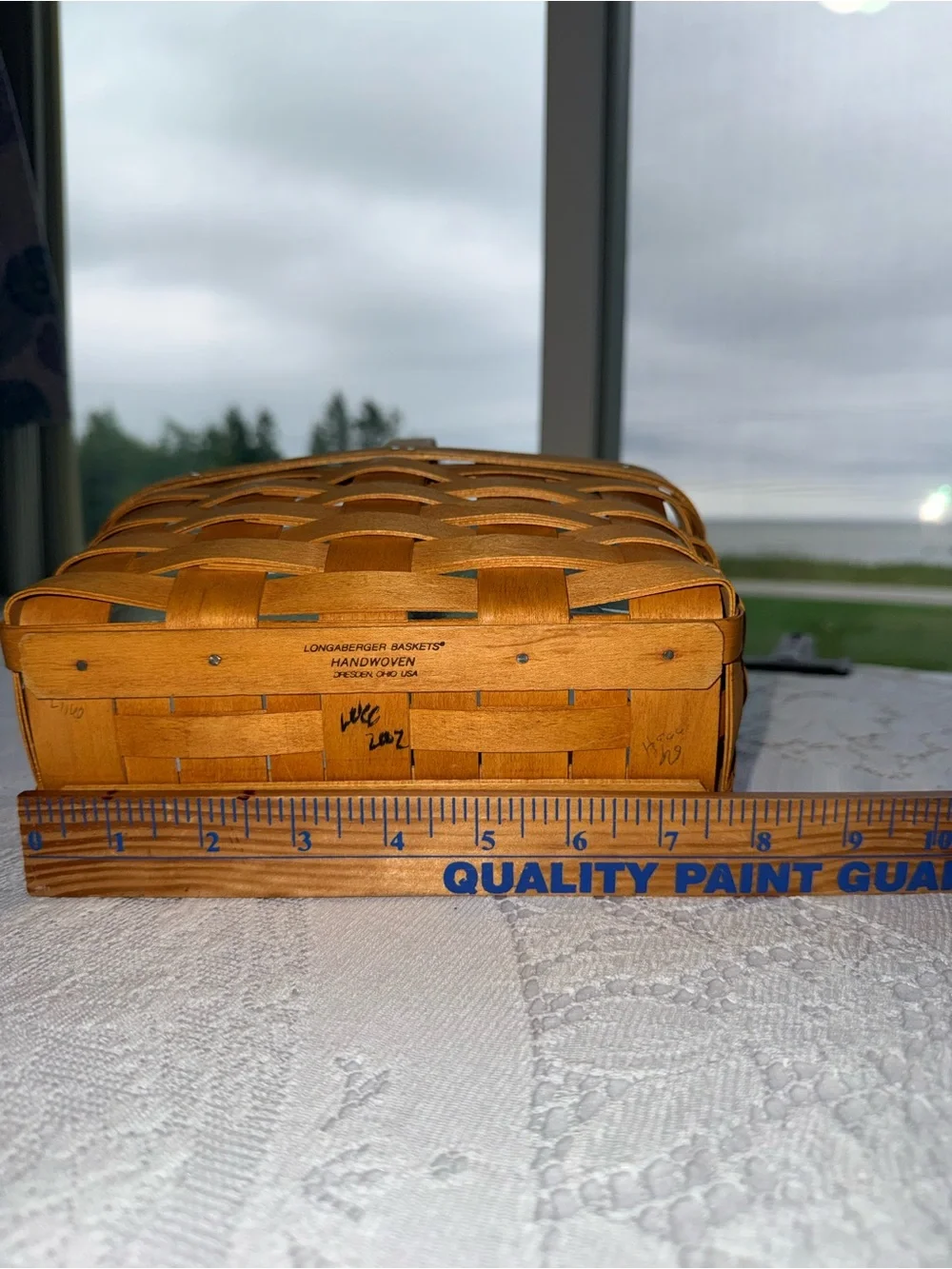 Vintage 2002 Longaberger Handwoven Small Basket with Plastic Liner – USA Made